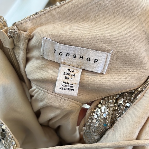 Metallic Topshop Dress Size US2 - Picture 7 of 7